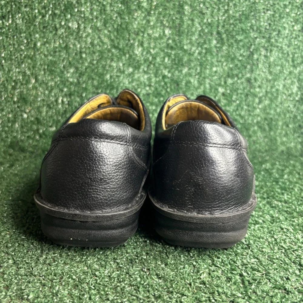 Alegria Spock Leather Slip Resistant Professional Oxford Shoes Black Mens Size 9